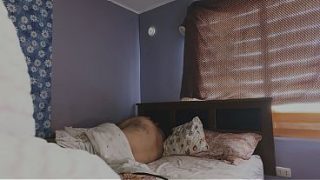 My stepdaughter got into my bed and we ended up fucking hard