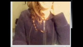 Stunning emo chick on hidden cam