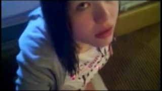 Emo girl 18 yrs sucking Cock