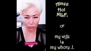 Three loud shaking orgasms from my mature slut bitch .!. ))