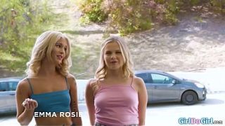 Three teens lick the milf to get the job